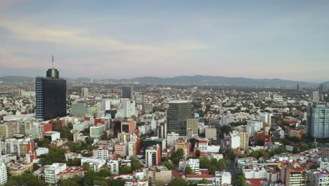World-Trade-Center-Building-of-Mexico-City,-Aerial-with-Copy-Space