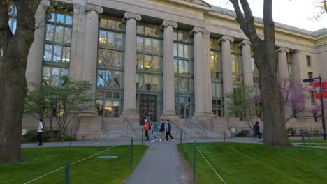 First-Person-POV:-Walking-Up-to-Harvard-Law-School-through-Harvard-Yard-on-Beautiful-Spring-Afternoon
