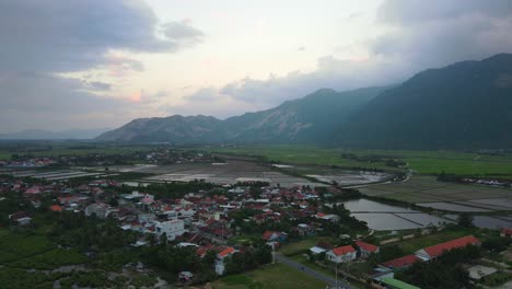 Epic-Aerial-View-Of-Tuy-Hòa-With-Mountains-And-Shrimp-Farms