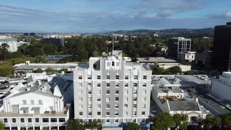 aerial-drone-view-of-San-Mateo-city,-California,-USA