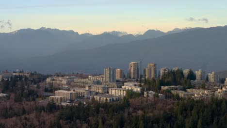 Comprehensive-College-And-Main-Campus-Of-Simon-Fraser-University-Over-The-Greenery-Of-Burnaby-Highland-In-Canada