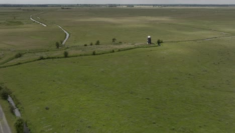 The-Norfolk-Broads-Flat-Landscape-Aerial-Windmill-Waterway-Cuttings