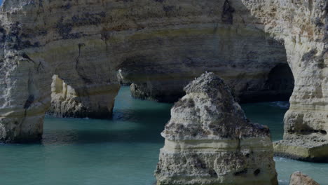 Beautiful-rocky-coastline-in-the-south-of-the-Portuguese-Algarve-region