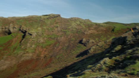 dramatic-iceland-landscape,beautiful-nature-with-no-people-around,-camera-movement,-camera-tracking-dolly-in-on-a-steadicam-gimbal-stabiliser,-wide-angle-lens