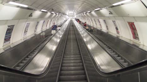 Namesti-Miru-station-at-Prague-with-empty-Escalator
