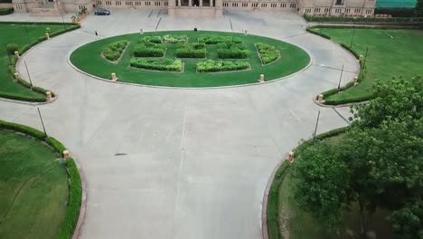 Toma-Aérea-Del-Palacio-Umaid-Bhawan,-Jodhpur,-Rajasthan,-India