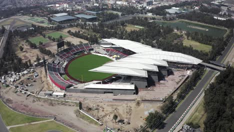 Toma-Aerea-Del-Nuevo-Estadio-Alfredo-Harp-Helu-Del-Equipo-Diablos-Rojos-En-La-Ciudad-De-Mexico