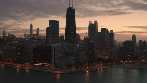 Aerial-footage-of-Chicago-and-lakeshore-drive