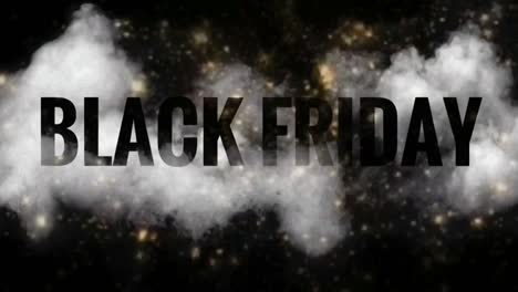 Black-Friday-text-white-smoke-or-haze-with-black-background-and-glittering-particles