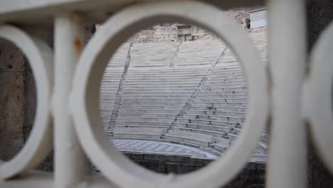 Handheld-shot-of-an-ancient-roman-stadium