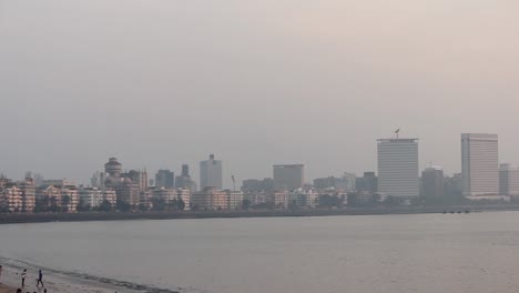 Beautiful-Aerial-view-of-Marine-drive-of-Mumbai-city-long-shot-stock-video-I-Marine-drive-Mumbai-stock-video-full-HD