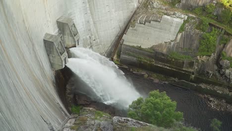 Water-pours-through-the-sluice-gates-of-the-Dam-in-the-north-of-Portugal