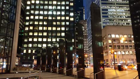 Toronto's-financial-district-at-night