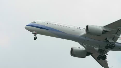 China-Airlines-Airbus-A350-941-B-18903-approaching-before-landing-to-Suvarnabhumi-airport-in-Bangkok-at-Thailand