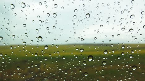 Rain-drop-on-the-car-glass