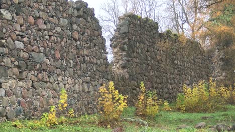 Castle-ruins-of-the-Livonian-Order-in-Ergeme-during-autumn