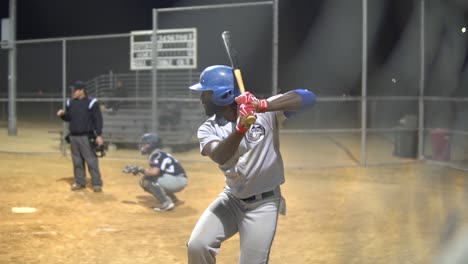 Slow-motion-clip-of-a-minor-league-baseball-batter-warming-up