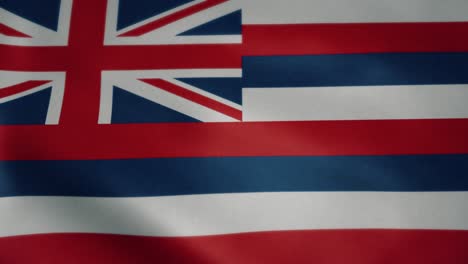 Flag-of-Hawaii,-slow-motion-waving