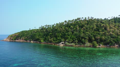 Vegetación-De-Bosque-Tropical-En-La-Isla-Deshabitada,-Filipinas