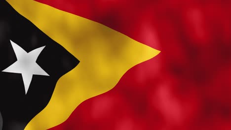 Bandera-De-País-De-Timor-Oriental-Con-Símbolo-Nacional