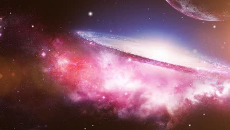 Galaxias-Y-Grandes-Planetas-Y-Nubes-Nebulosas-En-El-Universo
