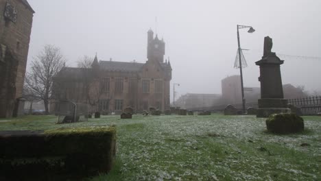 Wide-shot-of-Rutherglen-town-hall-from-the-Old-Parish-church-graveyard