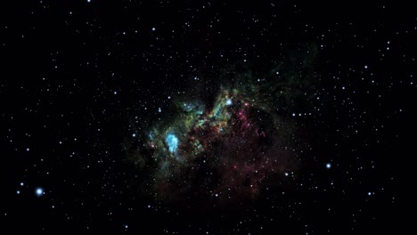 Las-Nubes-Nebulosas-Se-Mueven-En-El-Universo-Oscuro