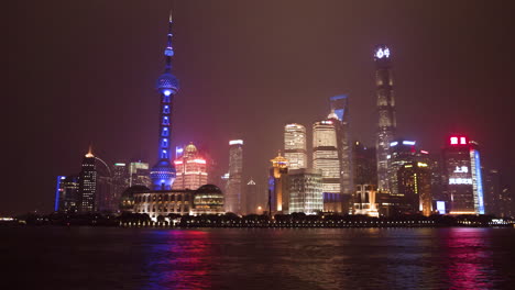 4K-Time-Lapse-Night-Skyline-Shanghai,-China