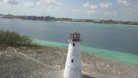 Nassau-Bahamas-Insel-Leuchtturm-Luftüberführung