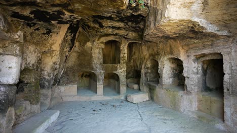 Erstaunliche-Aussicht-In-Die-Antike-Römische-Nekropole-Am-Grab-Der-Könige-In-Paphos,-Zypern