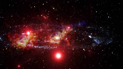 Galaxien,-Die-Hell-Leuchten,-Bewegen-Sich-Im-Universum