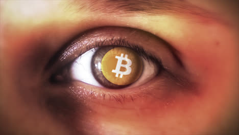 Bitcoin-Kryptowährung-Auf-Dem-Augapfel-Logo-Enthüllen-Prores-4k-|-BTC-Münze-Digitale-Währung-Krypto-Animation-Auge-Rendern-Abstraktes-Symbol-Token-Intro