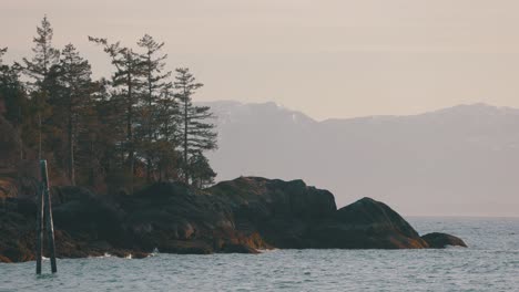 beautiful-sunset-over-the-pacific-ocean,-Sunshine-Coast-British-Columbia-Canada