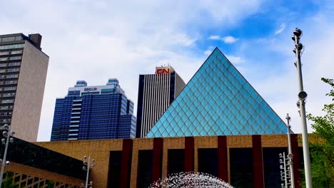 worms-eye-view-of-the-newly-renovated-fountains-in-Downtown-Edmonton-where-they-are-operating