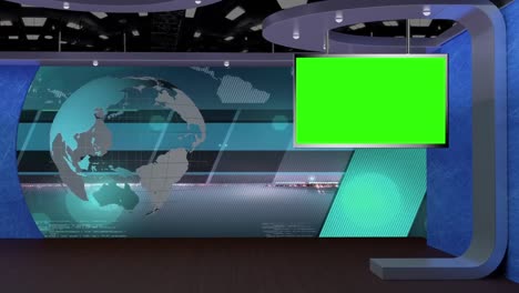 3D-Virtuelles-Nachrichtenstudio-Mit-Grünem-Bildschirm