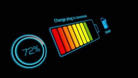 Electric-Car-Charging-screen-with-battery-indicator