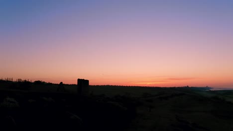 Hadleigh-Castle-dawn-FPV-towards-train-and-hover