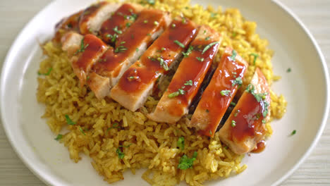 grilled-sweet-and-chilli-chicken-with-curry-rice