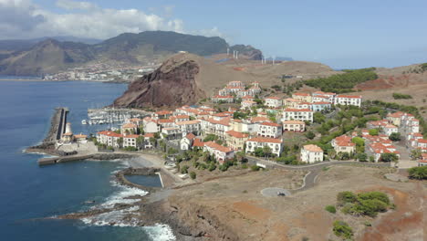 Marina-da-Quinta-Grande,-Small-Seaside-Village-In-Canical,-Madeira-Island,-Portugal