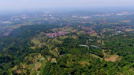 Ambarawa-city-in-Indonesian-green-countryside,-Central-Java
