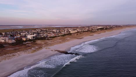 Sunset-Aerial-View-of-Lido-Beach-Residential-Area-in-Long-Island-New-York