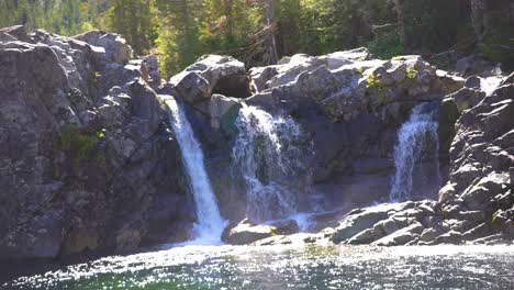 Secret-Waterfall-Kennedy-River-Falls,-Vancouver-Island,-British-Columbia,-Canada