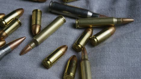 Modern-ammunition-manufacturing-background,-bullets-manufacturer-industry-concept,-still-shot