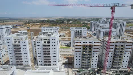 Neighbourhoods-Cranes-At-Netivot,-Israel