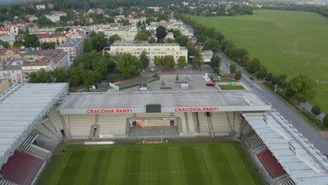 Aerial-Pullback-Reveals-Cracovia-Stadium