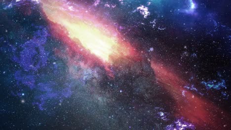 Una-Nebulosa-Roja-En-Medio-Del-Universo