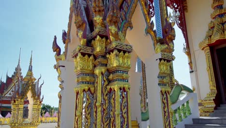 A-tilt-up-shot-of-the-exterior-part-of-a-temple