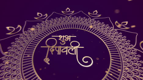 Glückliches-Diwali,-Das-Sich-Mit-Goldenen-Partikeln-Dreht-3d-animation