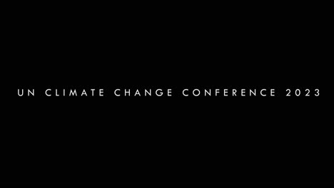 Stylish-UN-Climate-change-conference-2023-animated-text---animation-motion-graphics-replacable-black-background