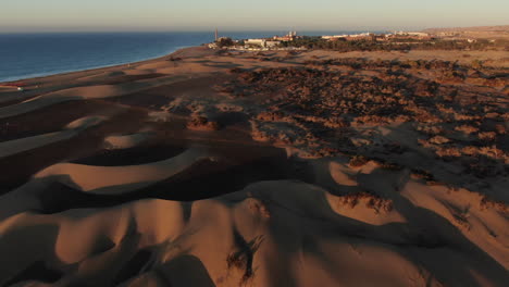 Low-altitude-drone-flight-over-sandy-beach